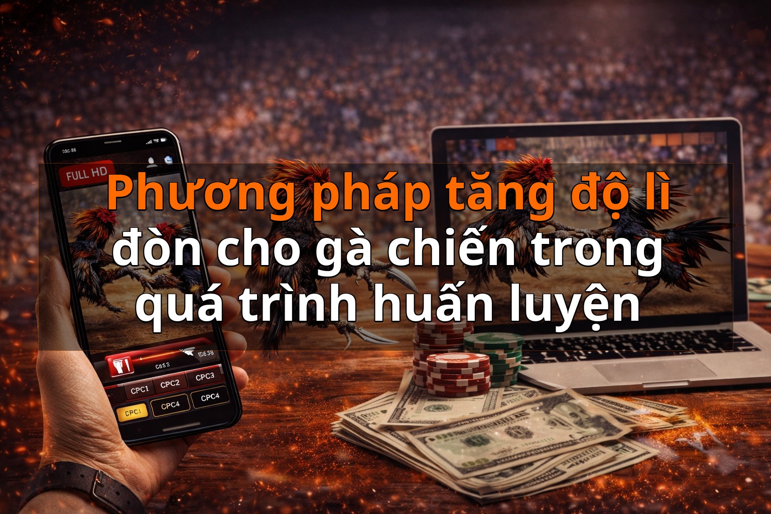 Phương pháp tăng độ lì đòn cho gà chiến trong quá trình huấn luyện