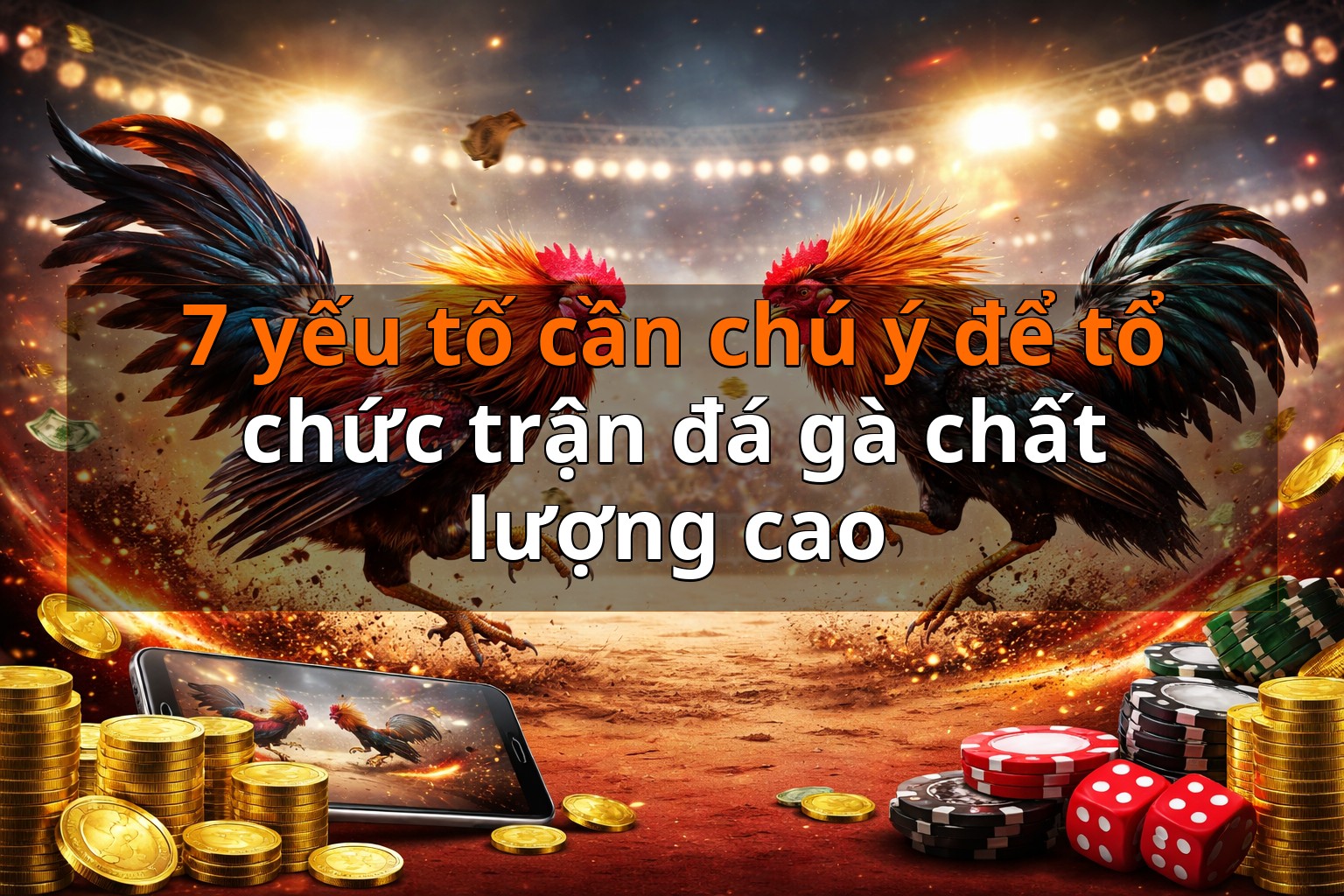 7 yếu tố cần chú ý để tổ chức trận đá gà chất lượng cao