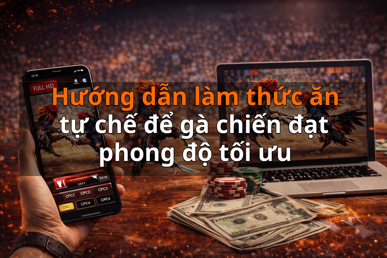 Hướng dẫn làm thức ăn tự chế để gà chiến đạt phong độ tối ưu